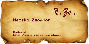 Neczko Zsombor névjegykártya